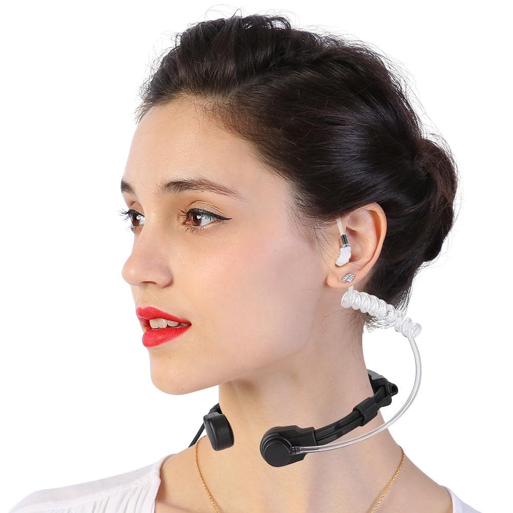 9RPLUS Retractable Throat Control Mic Earphone for UV 9R BF 9700 BF A58 Walkie Talkie