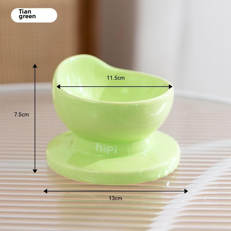 Cat Simple Ingot Shape Ceramic Bowl Single Bowl Cat Bowl Dog Bowl Dog Anti-knock Feeder Pet Bowl Supplies