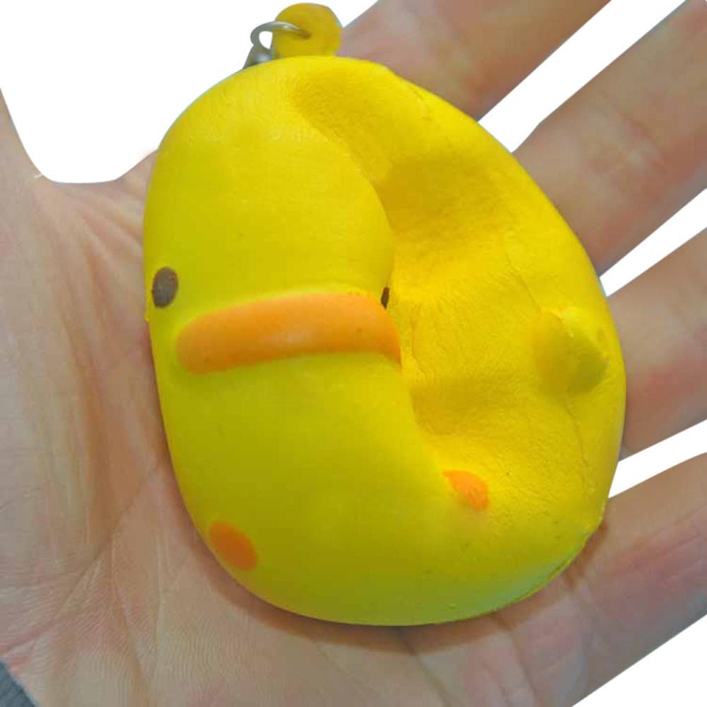 (H0826)Squishy Cute Yellow Duck Bread Phone Straps Slow Rising Bun Charms Gifts Toys
