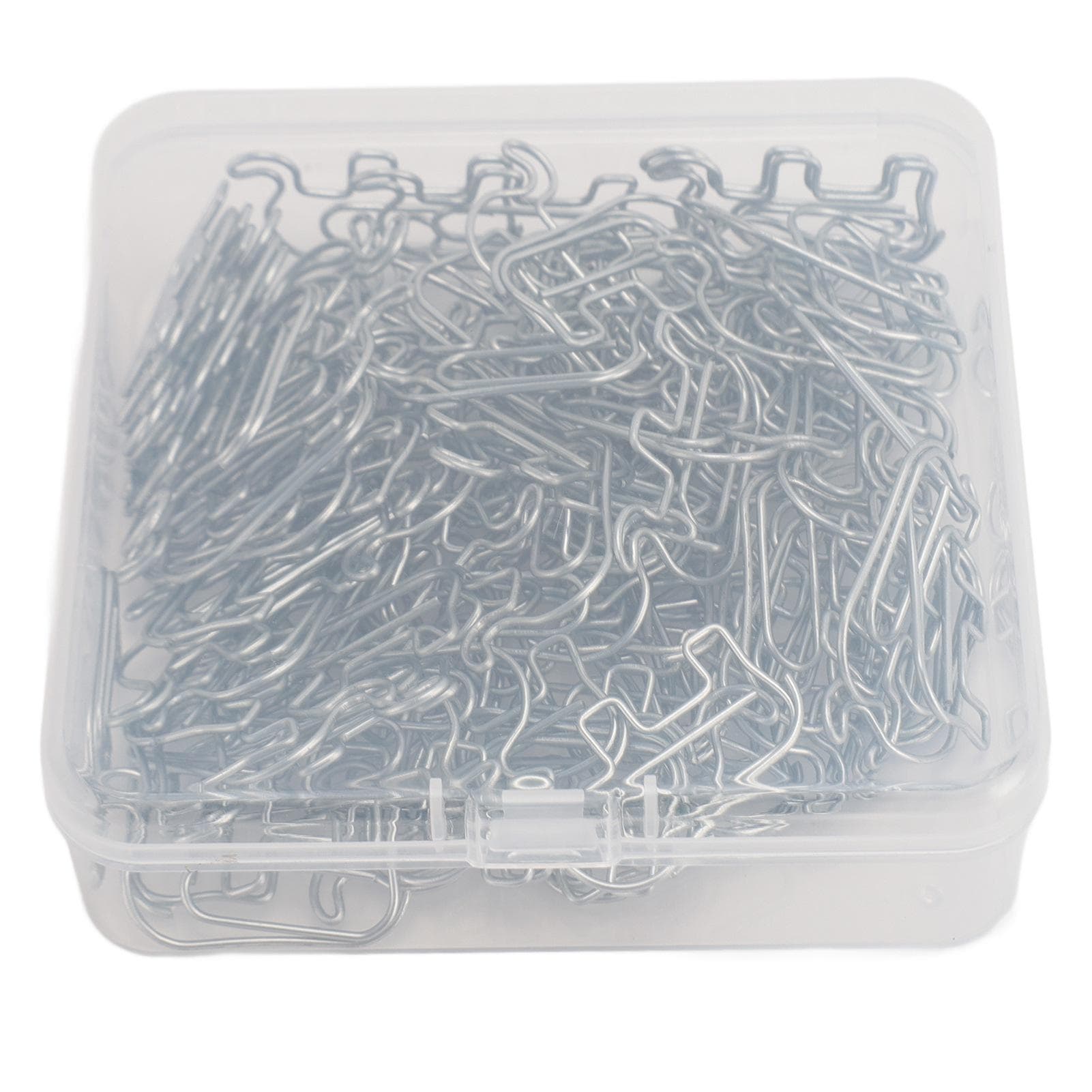 100pcs Paper Clip Cute Elephant Shaped Stainless Steel Paper Clip with Storage Box for Photo silver