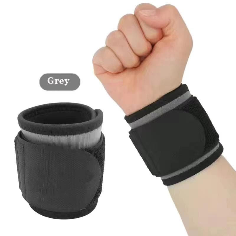 Sport Wristband Adjustable Sports Wrist Brace Injury Wrap Bandage Support Gym Strap Wristband Gym Safety Protector 1Pcs grey