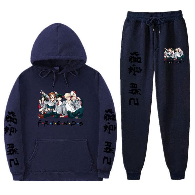 Sportswear Set Anime My Hero Academia Men and Women Casual Sports Suit My Hero Academia Hooded Suit L