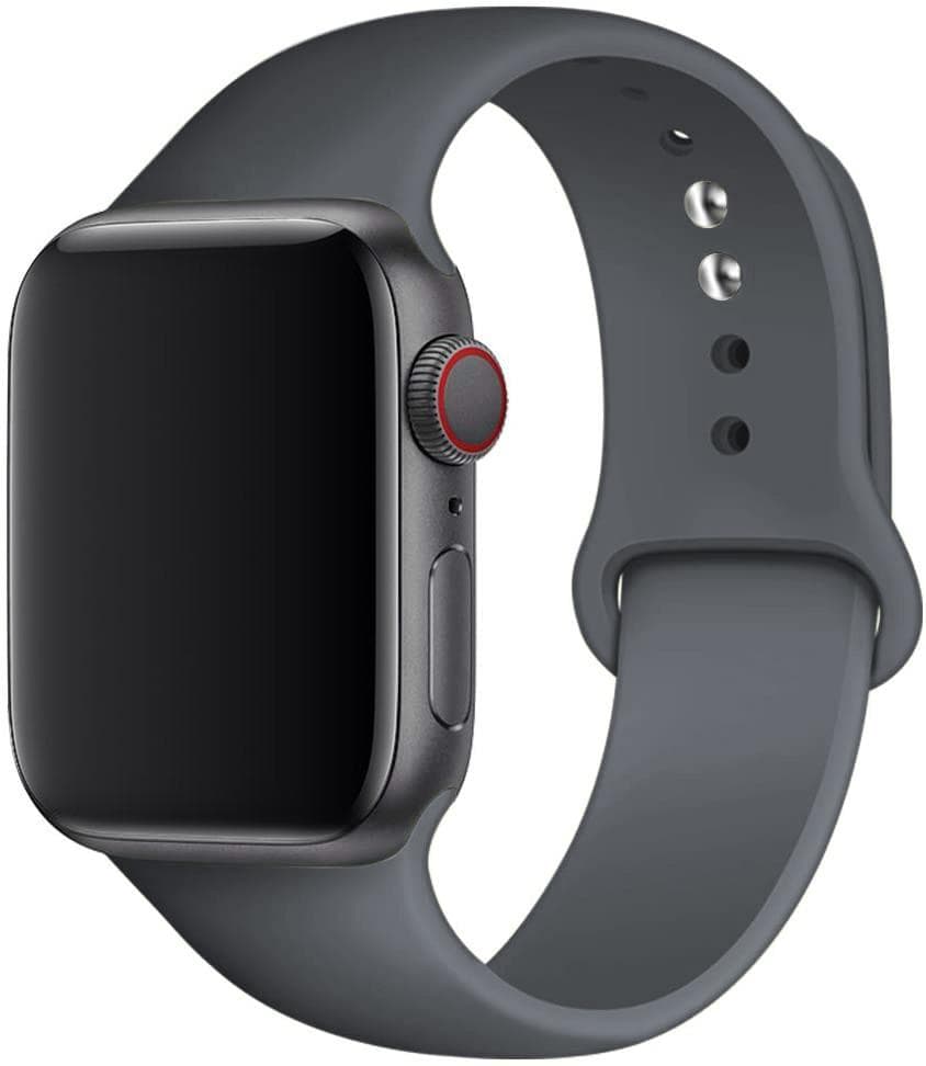 Silicone Strap For Apple Watch Band SE-10 42/46mm 44/45mm 38/40/41mm bracelet iwatch serie 9 8 7 6 5 4 3 ultra 2 49mm 38 40 41 mm M-L gray
