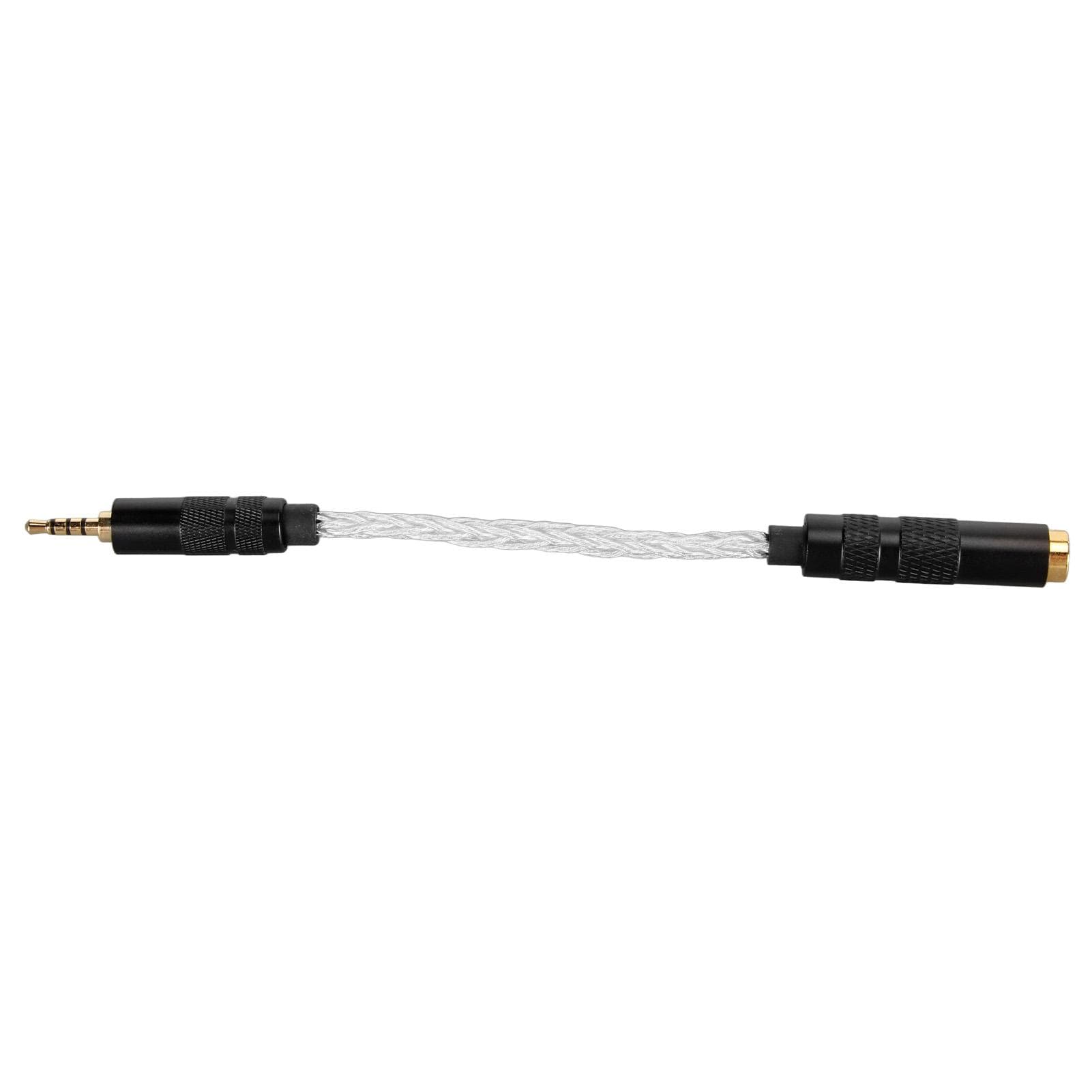 4.4mm to 2.5mm Sound Cable Professional Female To Male Headphone Adapter Cable for Sound Players silver