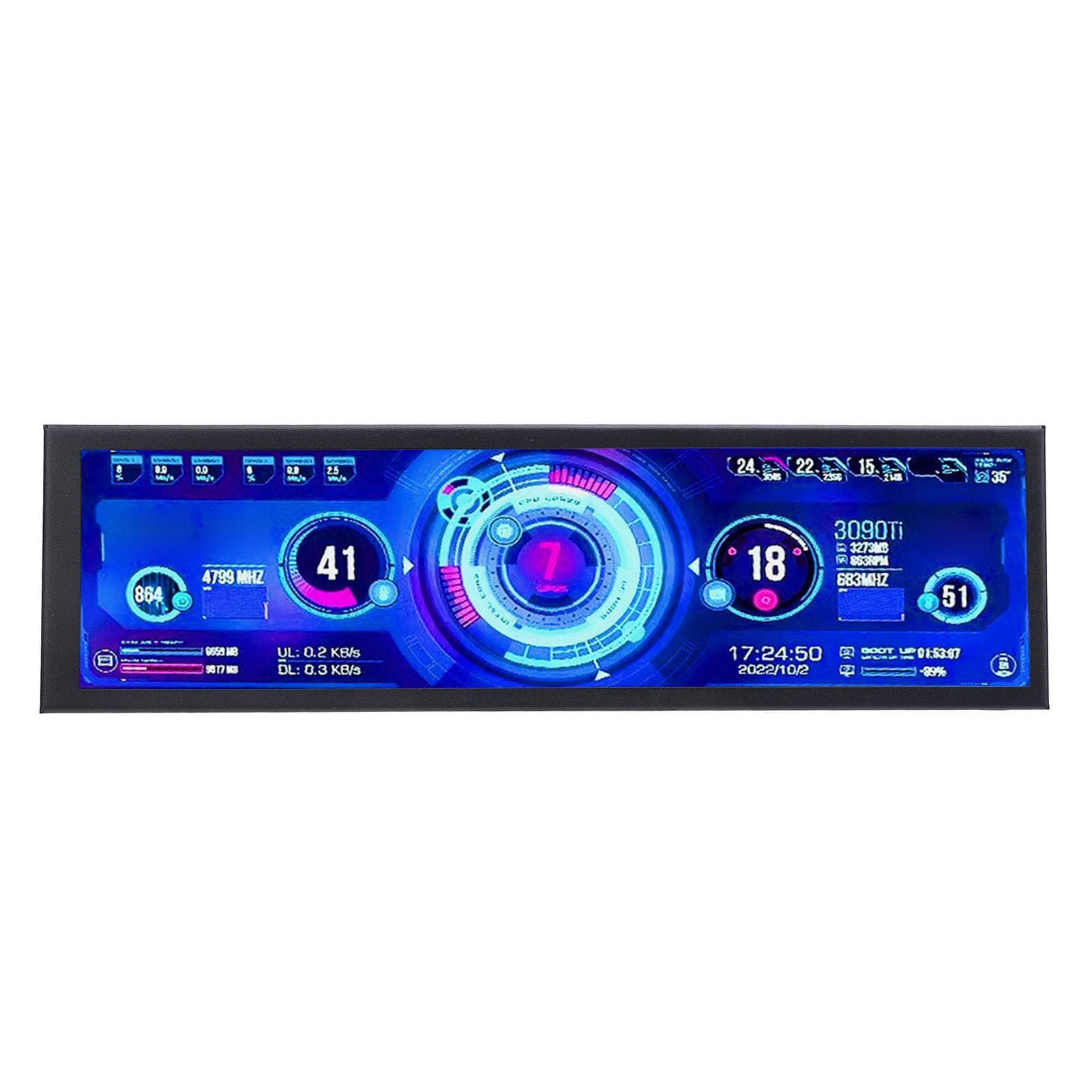 8.8 Inch Computer Case Secondary Screen Landscape Portrait Switch Portable 480x1920 IPS PC CPU GPU