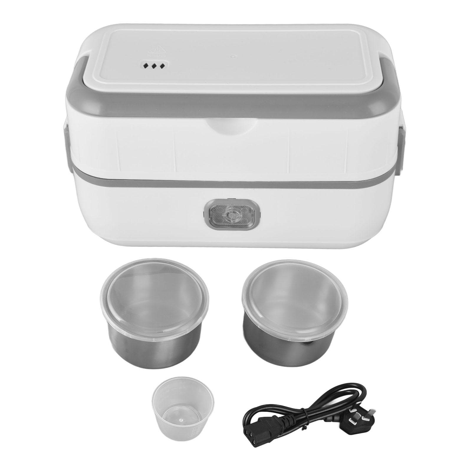 Electric Lunch Box Gray 1.2L Heat Preservation Anti Scald Food Grade Stainless Steel Cooking Lunch L(for 6.5-9kg)