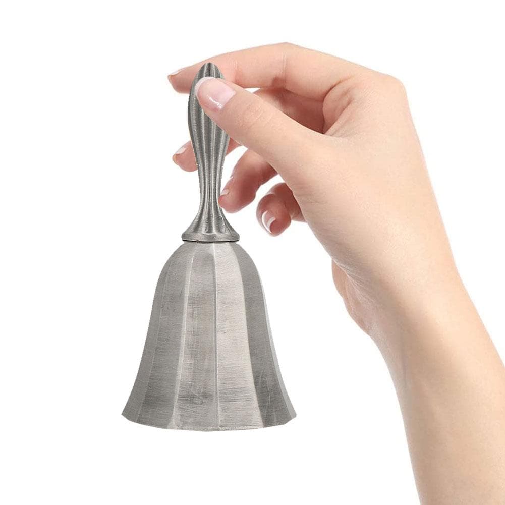 Creative Bar Handbell Counter Reminder Bell for Dinner Room Class Bar ServiceSilver