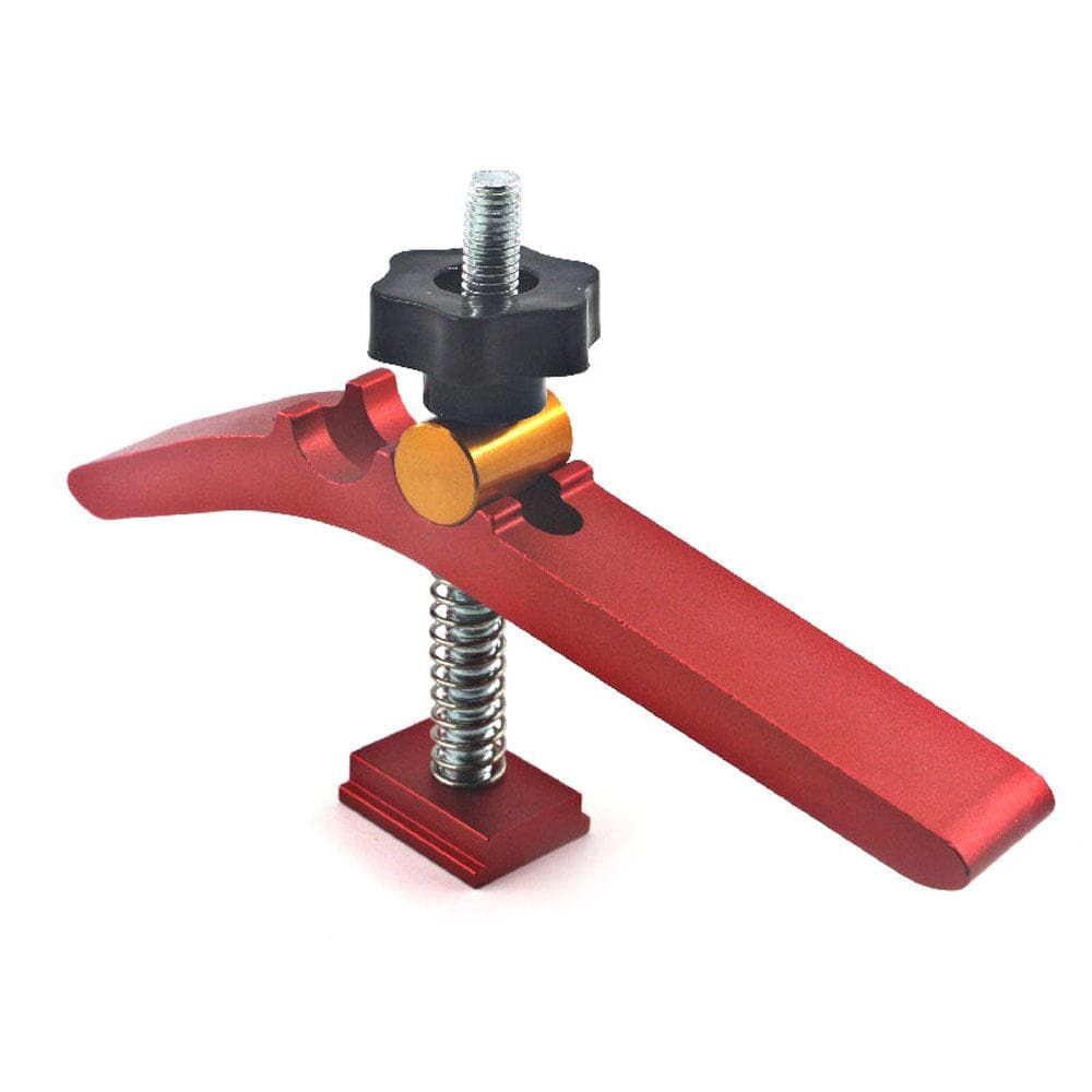 Aluminum Alloy Quick Acting Hold Down Clamp T-slot T-track Clamp Set Woodworking Tools red