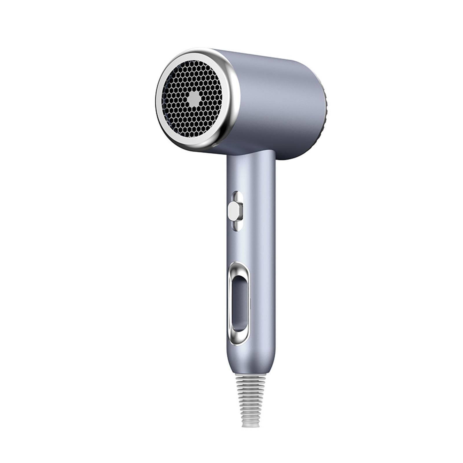 Negative Ion Hair Dryer 1600W Fast Drying Hair Care Blow Dryer Hairdryers 2 Speeds 3 Heat Settings UK Plug silver