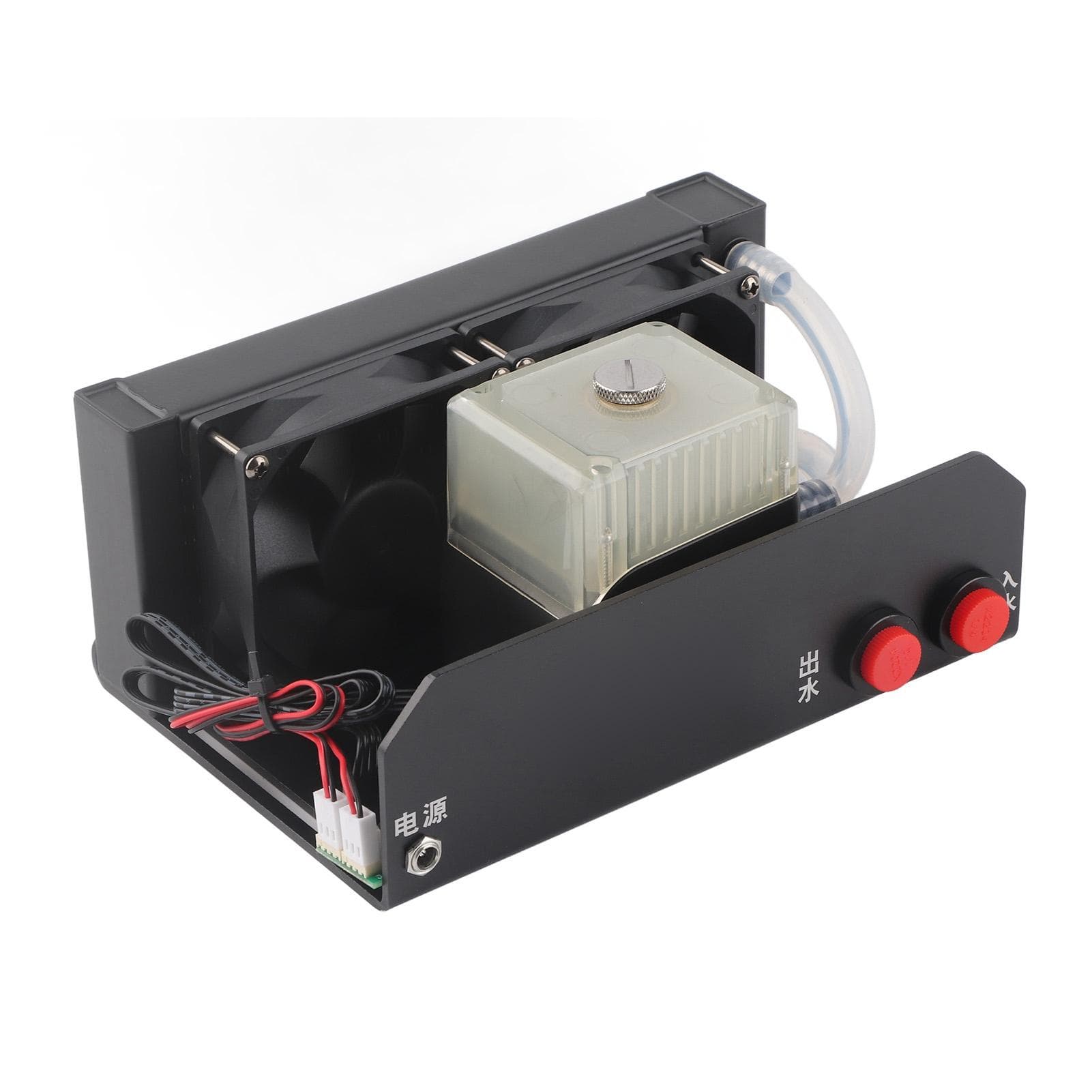 Water Cooling Pump 450LH 3000RPM Dual Fan G14 Threaded Pipe D Port 4pin CPU Water Pump for PC