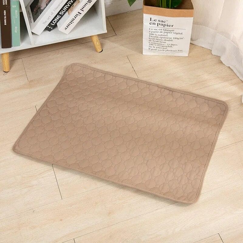 Reusable Dog Pee Pad Blanket Absorbent Diaper Washable Puppy Training Pad Pet Bed Urine Mat For Pet Car Seat Cover Pet Supplies khaki