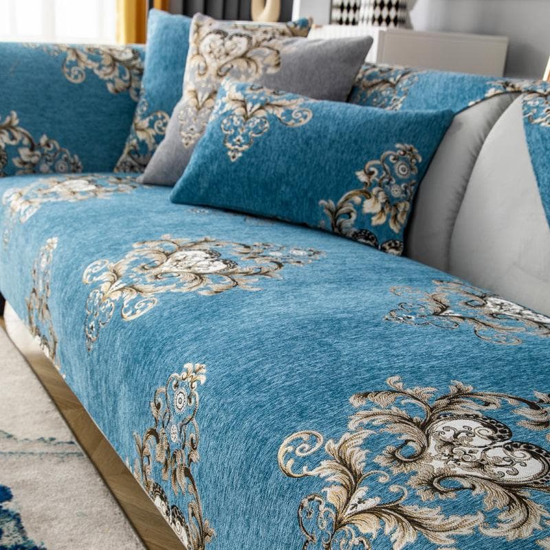 European Jacquard Chenille Fabric Sofa Cushion Non-Slip  Four Season Universal Leather Sofa Cover Towel 1/2/3/4 Seats Sofa Cover 70x70cm 1pcs