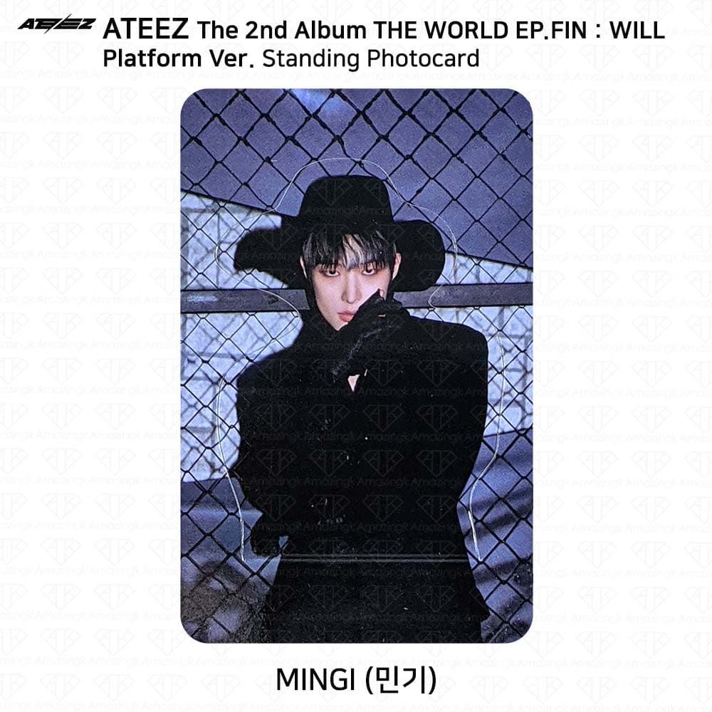 ATEEZ The 2nd Album WORLD EP.FIN WILL Platform Ver. Photocard Polaroid Sticker Mingi - Standing