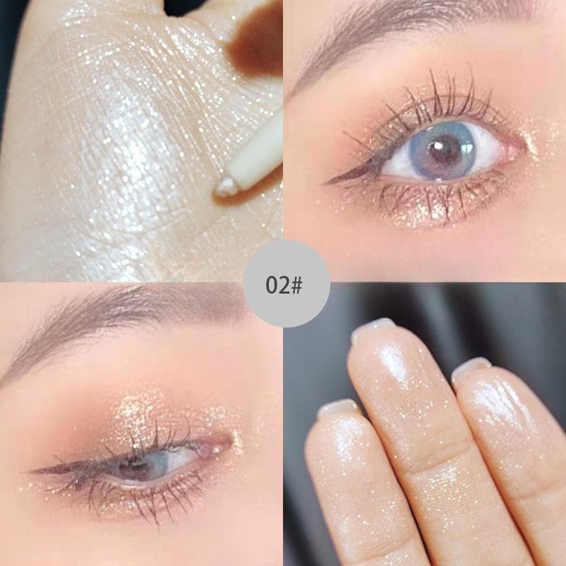 Diamond Glitter Eyeshadow Liner Pencil, Eye Highlighter, Waterproof, Matte, Brighten, Silkworm Pearlescent Eyeliner Pen, Makeup 02