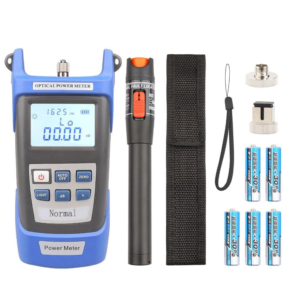 Optical Fiber Tool Kit Optical Power Meter Handheld 30mW Optical Fiber Tester Portable Pen Type Red 10mw multicolour