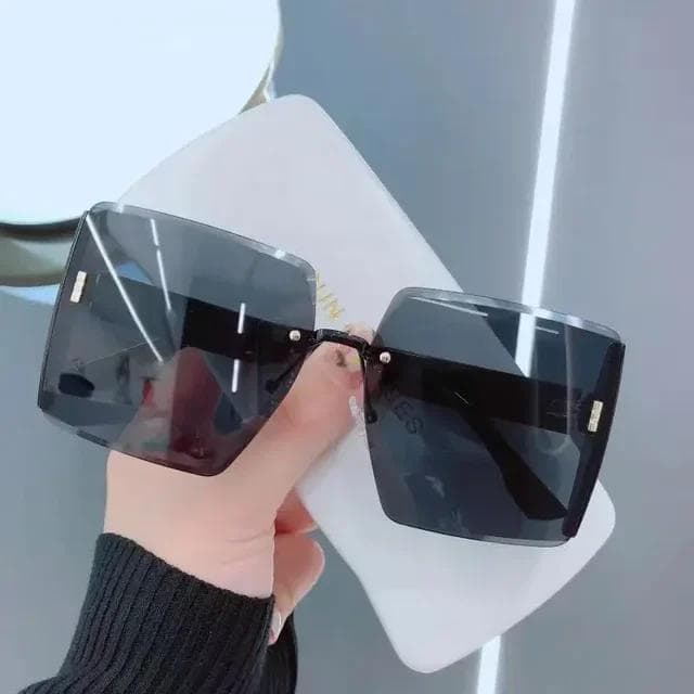 New Vintage Square Sunglasses Women Retro Gradient Mirror Frameless Sun Glasses Fashion Rimless Oculos De Sol 1PC