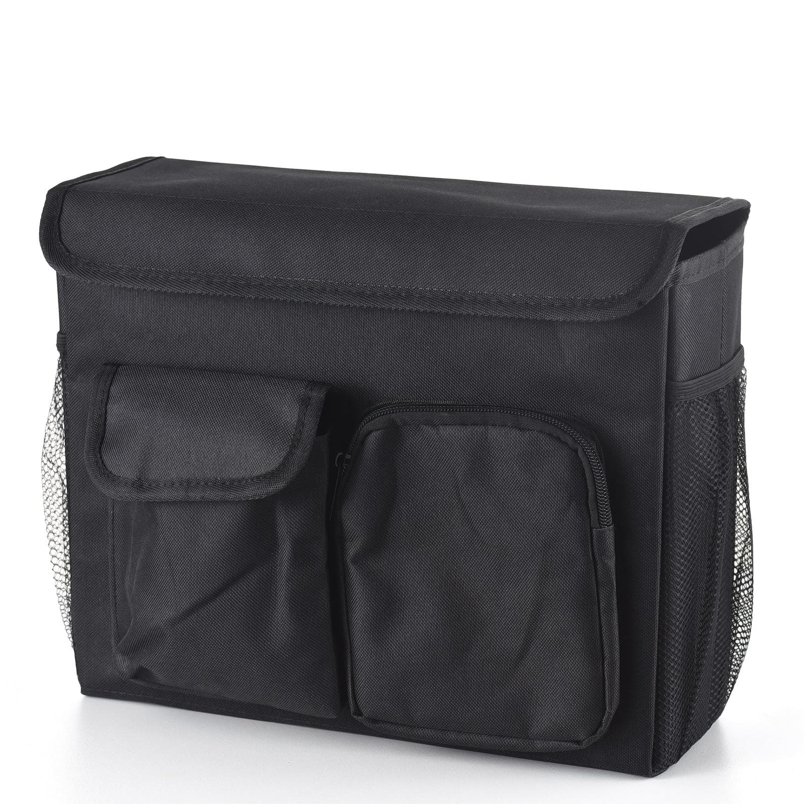 Mobility Scooter Bag Convenient Organizer Pouch with Laptop Pocket and Cup Holders black