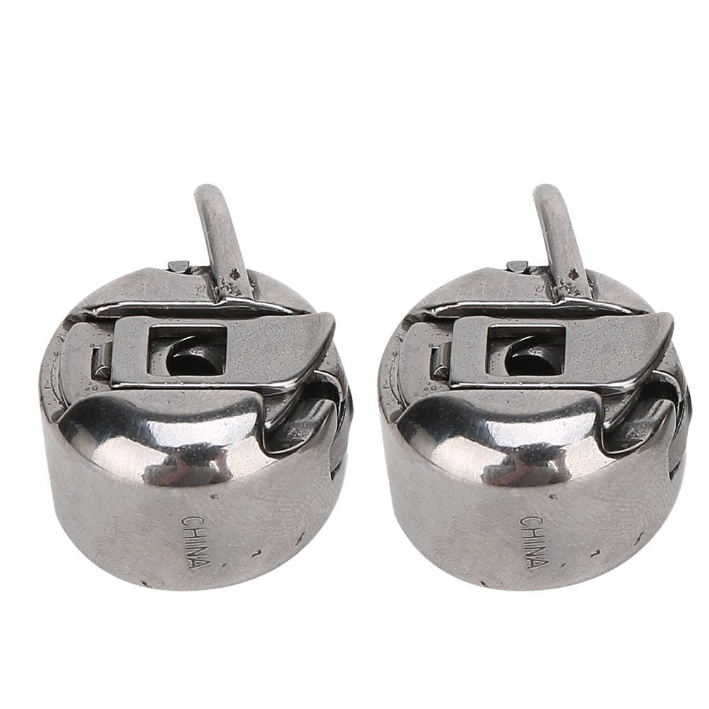 2Pcs Metal Reverse Bobbin Case Sewing Machine Accessories Household Machines for Singer white