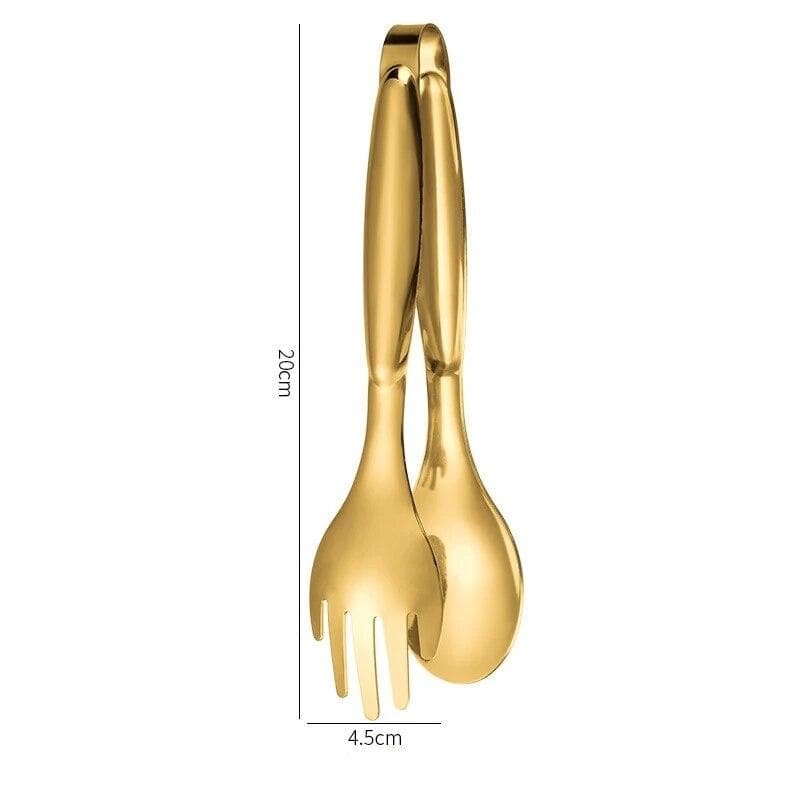 Non-Slip Stainless Steel Food Tongs Meat Salad Bread Serving Tongs For Barbecue Kitchen Accessories Cooking Utensils gold