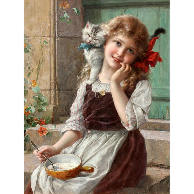 5D DIY Diamond Painting Girl Diamond Painting Cross Stitch Rhinestone Mosaic 20X30CM