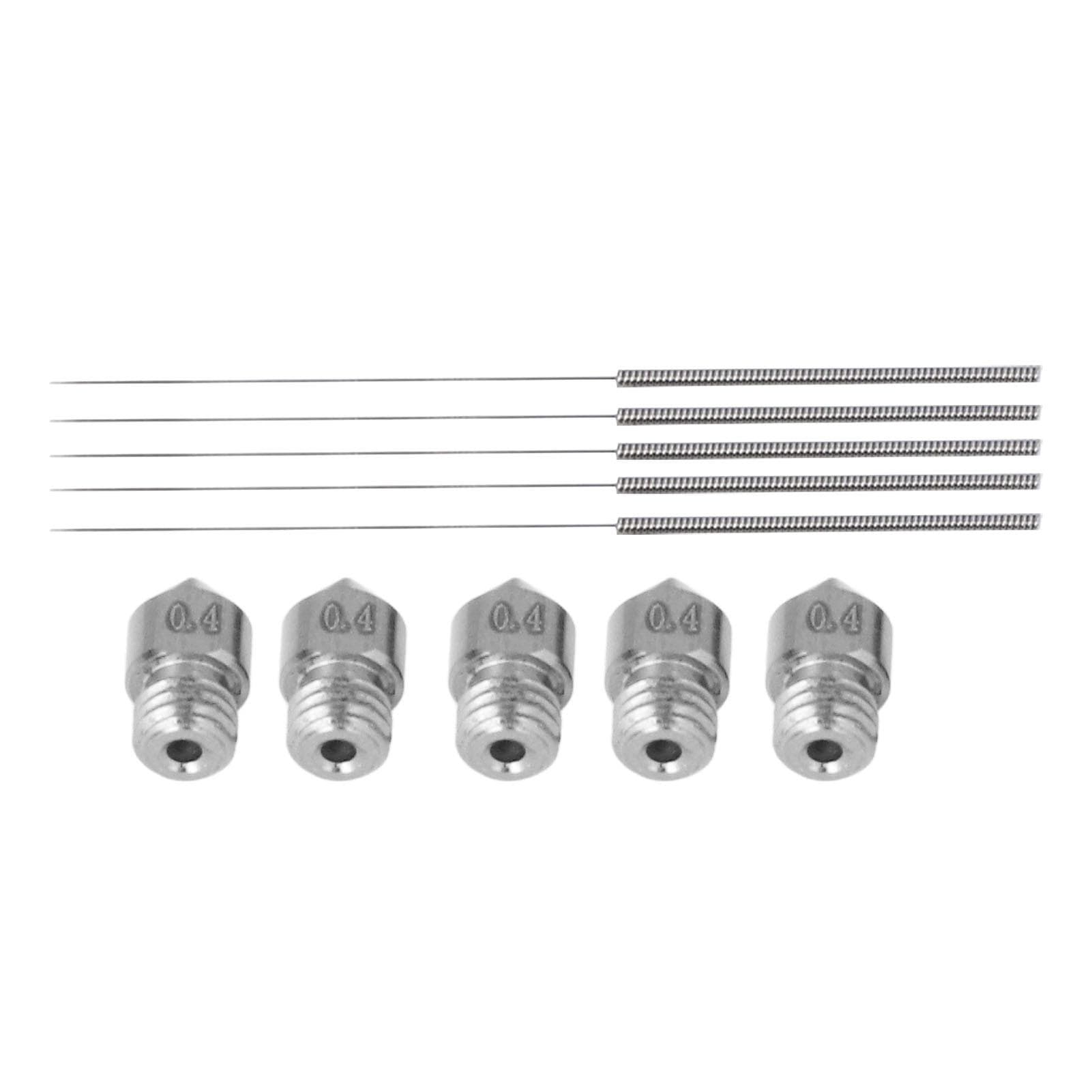 12Pcs MK8 Extruder Nozzle Cleaning Needle Kit Robust Nozzle Needle for 3D Printer 0.4mm Diameter M6