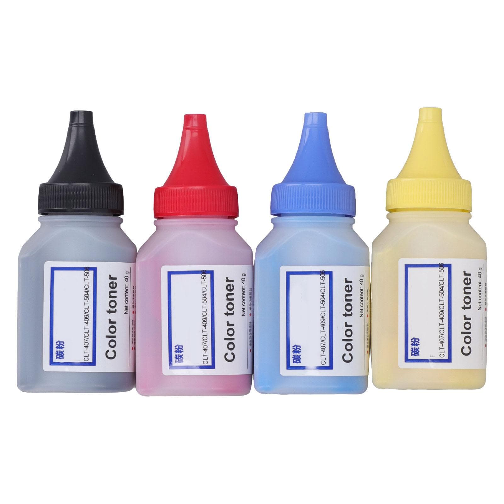 4 Pcs Toner Refill 4 Colors 2300 Pages High Yield Printer Toner Refill Powder Kit for 406S