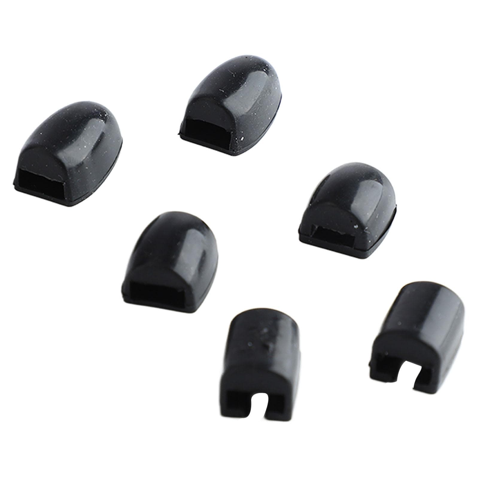 6Pcs Saxophone Key Risers Silicone Comfortable Cushioning Saxophone Finger Pad Sax Thumb Pad Black black