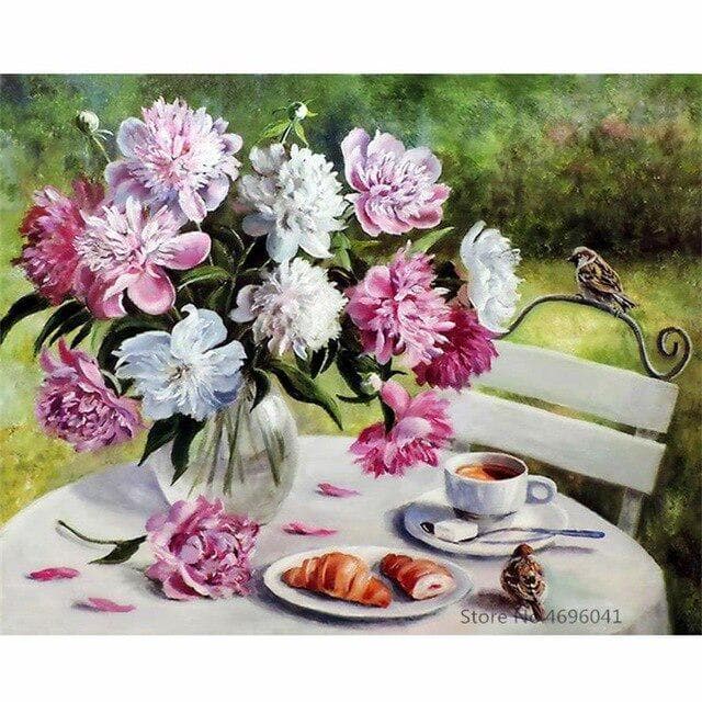 Diamond Painting Flowers Picture Of Rhinestones Beads Embroidery Daisy Diamond Mosaic Kits 20X30CM