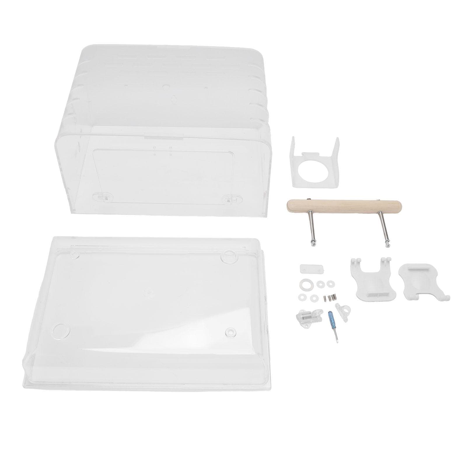 Hamster Carrier Cage Portable Small Animals Carry Travel Case Clear Acrylic Multifunctional Pet