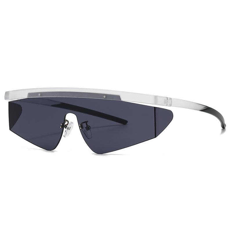 New Luxury Half Frame Women Sunglasses UV400 Personality Color Frame Design Outdoor Trend Men Sun Glasses as picture