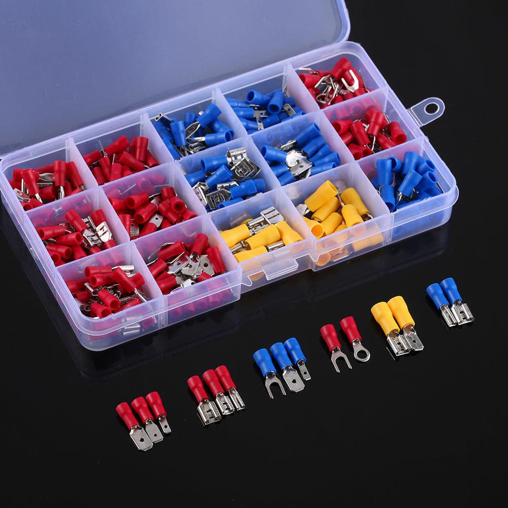 280PCS Assorted Crimp Spade Terminal Insulated Electrical Wire Cable Connector Kit Set Male Female