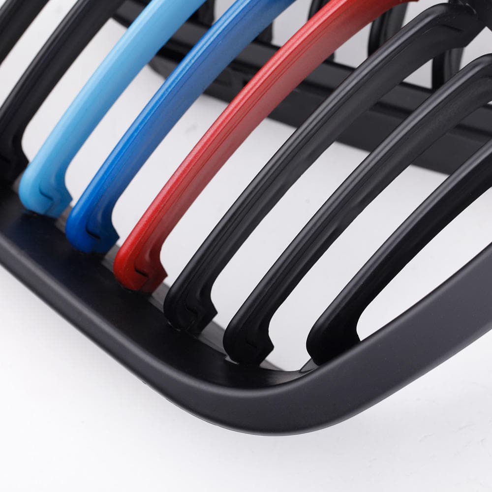 2Pcs Matte Black M-color Front Grille for BMW E46 3 Series 4 Door 1998-2001