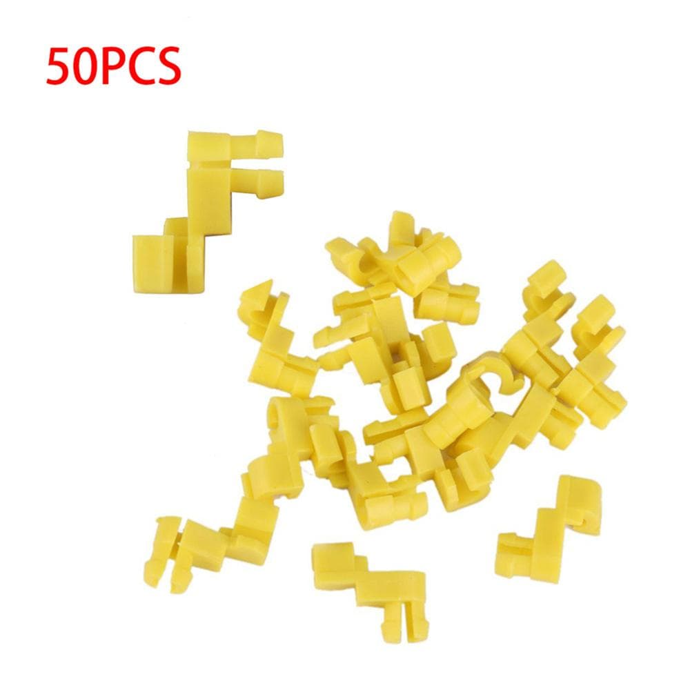 50 Pcs Yellow Nylon Car Door Lock Rod Clip Retainer For 69293-12040