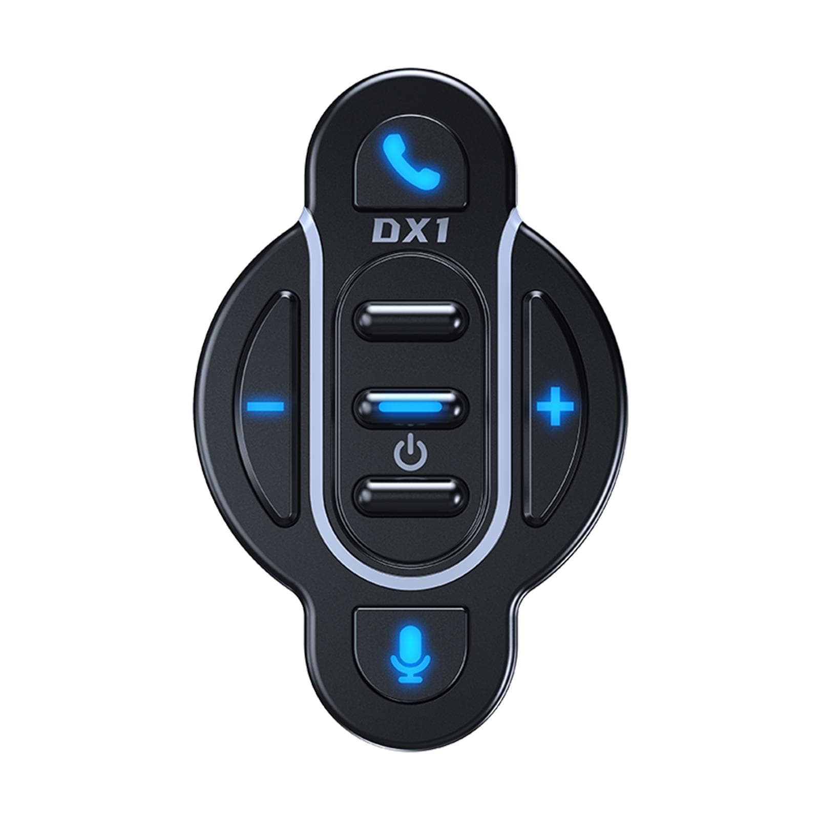 Motorcycle BT Controller Handlebar Remote Waterproof Call Music Controller Voice Assistant Media black