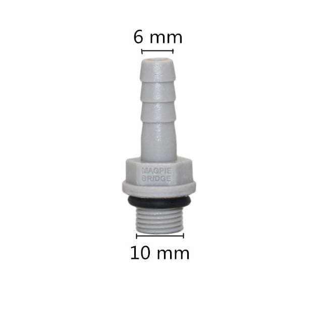 1/8 ,1/4 Thread To 6/8/10/12mm Hose Straight Connector Plastic-Steel Aquarium Air Pump Joint Pipe Adapter