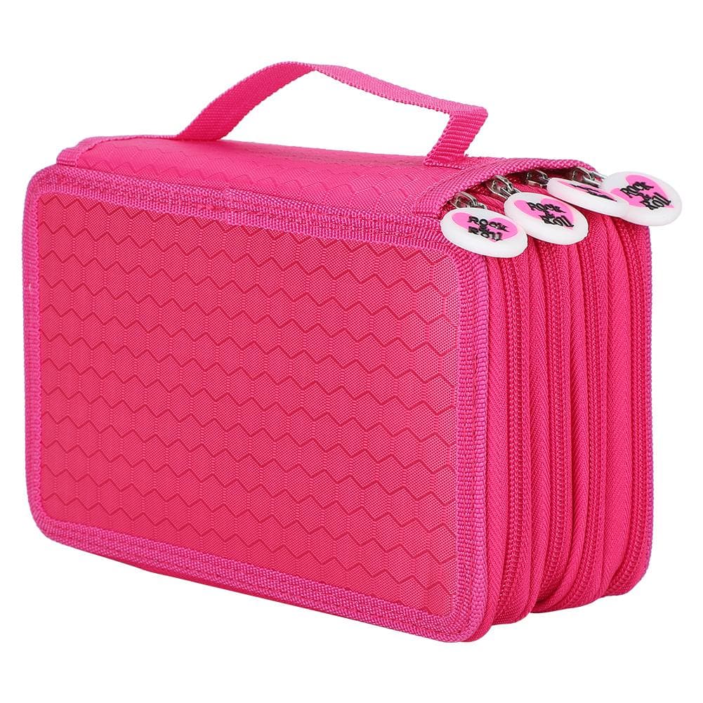 Pencil Case Pen Bag Pouch Large Capacity Multilayer Pencil Organizer Rose