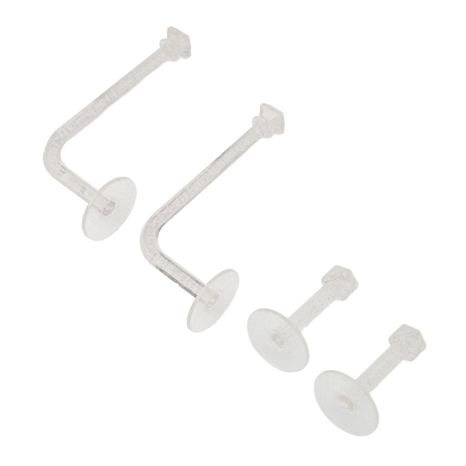 4pcs Hairband Holder Stand Scrunchie Organizer Clear Glitter Adhesive Hair Accessories Wall Hooks
