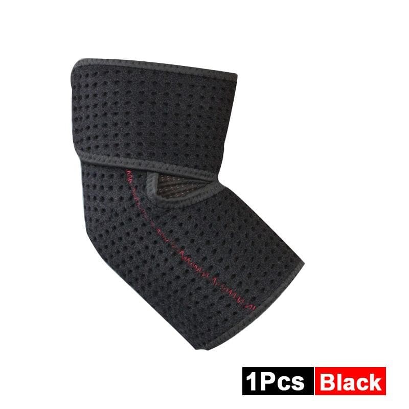 1Pcs Elbow Support, Elastic Breathable Elbow Brace with Adjustable Compression Strap,Support for Tendonitis Prevention&Recovery black