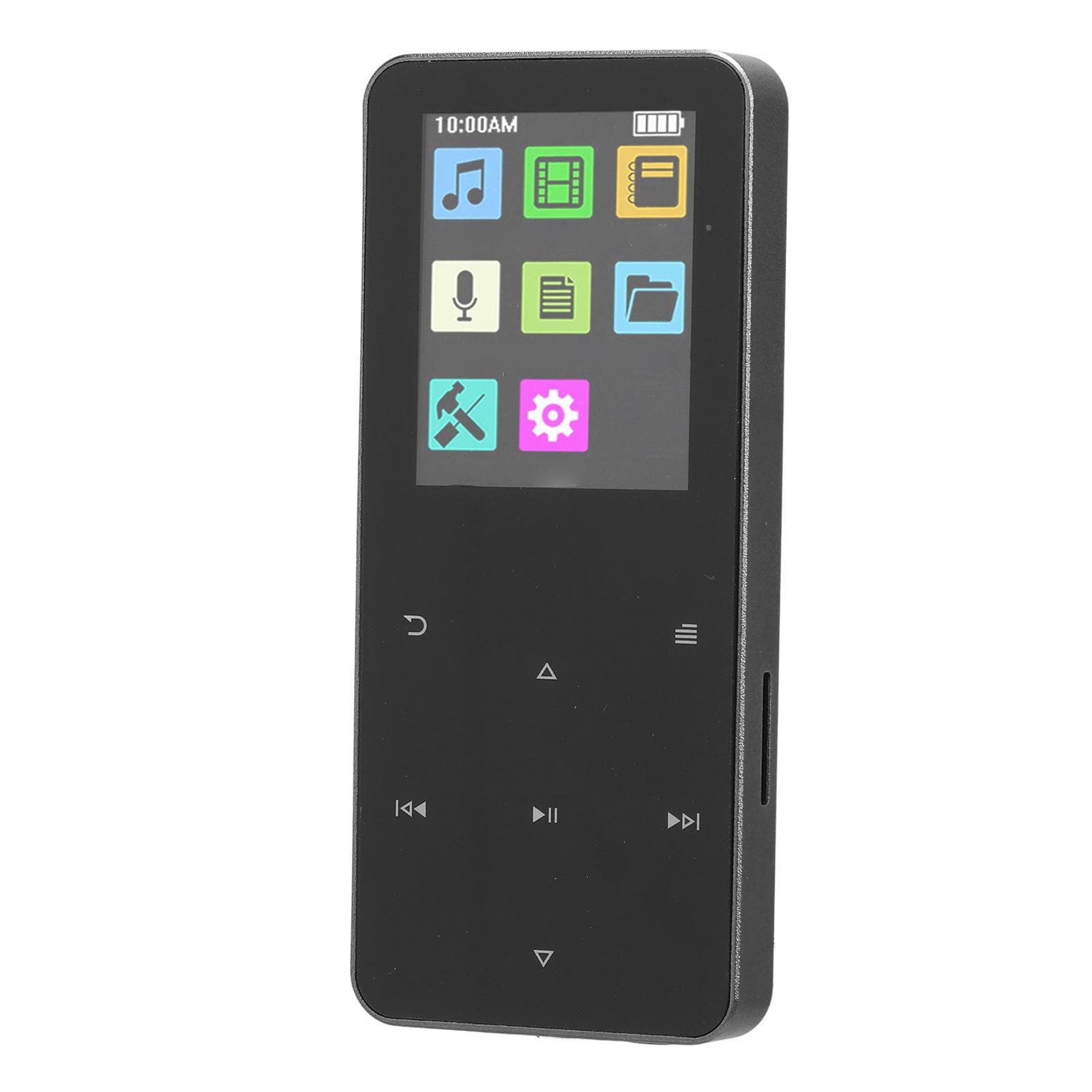 MP3 Player 1.8 Inch TFT Touch Screen HiFi Lossless Sound Bluetooth Electronic Book 8H Working Time black