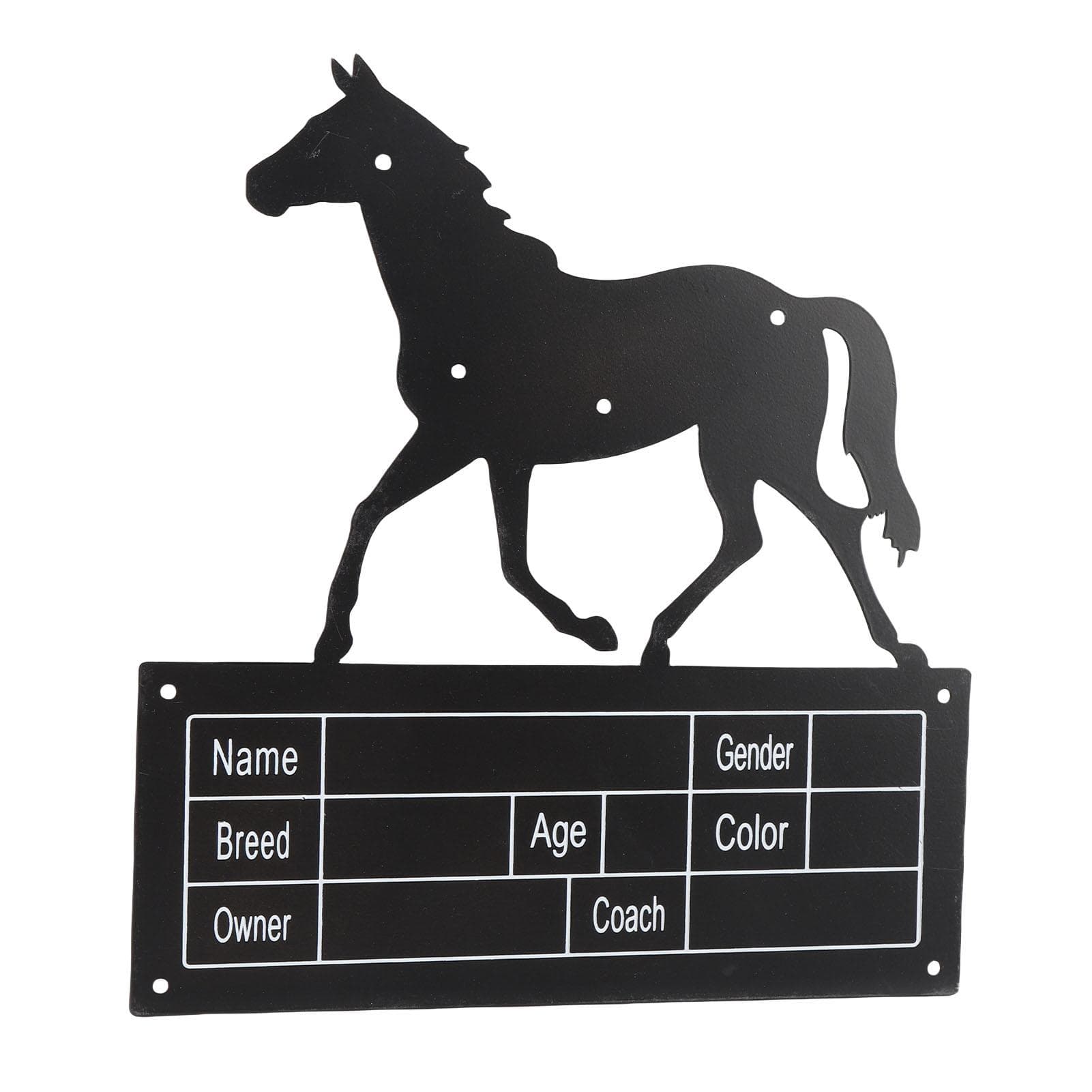 Metal Horse Stall Sign Elegant Fillable Horse Stall Name Plate with Mounting Holes Barn Decor