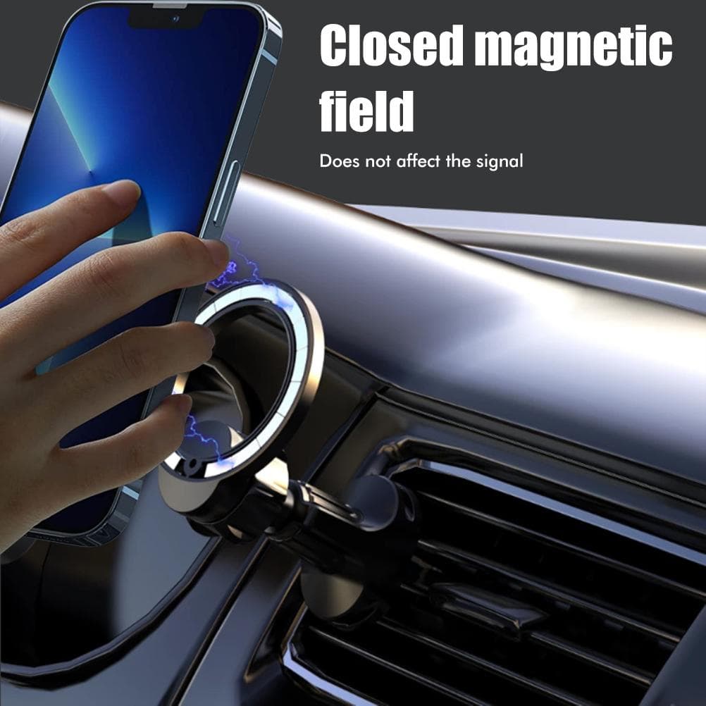 Magnetic Phone Holder for Car Adjustable Air Vent Phone Mount Compatible for MagSafe Magnetic Phone black