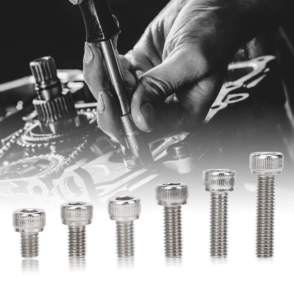 60Pcs Cap Hex Socket Screw Set M6 Stainless Steel Electronics Industry Hardware Fasteners