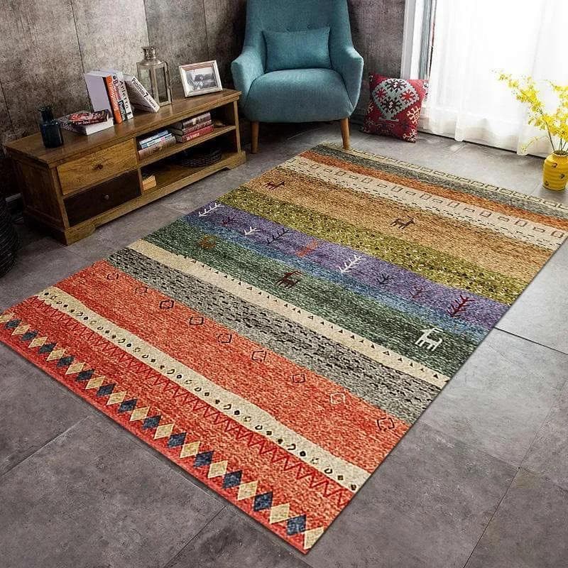 Moroccan Ethnic Style Carpet Living Room Coffee Table Carpet Large Area Bedroom Retro Bohemian Underfloor Mat Floor Mat Rug 40x60cm