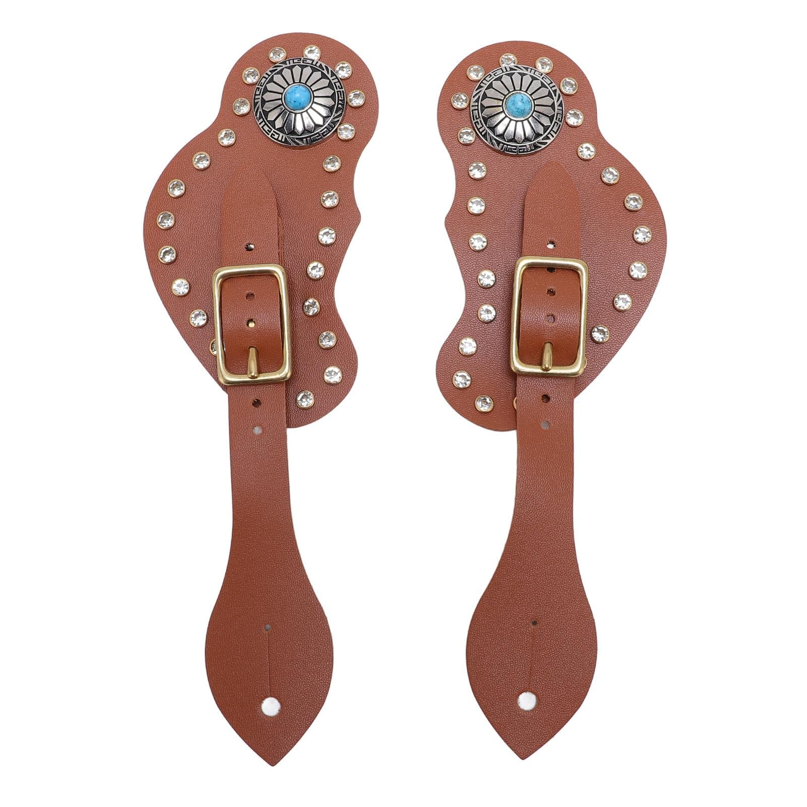 Spur Straps Set of 2 Equestrian Cowboy Boots Equipment Adjustable Western Rodeo Pasture Accessories