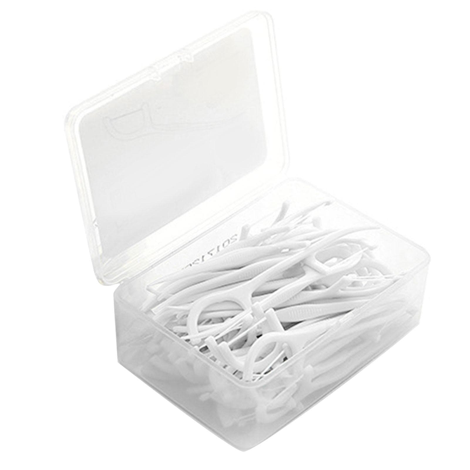 50Pcs Floss Picks Gentle Effective Cleaning Portable Dental Flossers for Home Outdoor