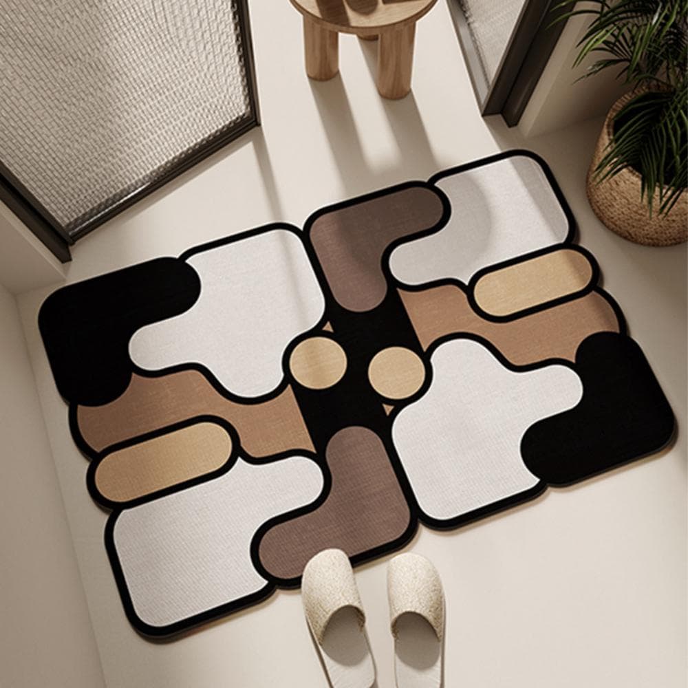Modern Bathroom Diatom Mud Floor Mat Toilet Super Absorbent Non-Slip Foot Mat Household Entrance Door Quick Drying Mat 400MMx600MM