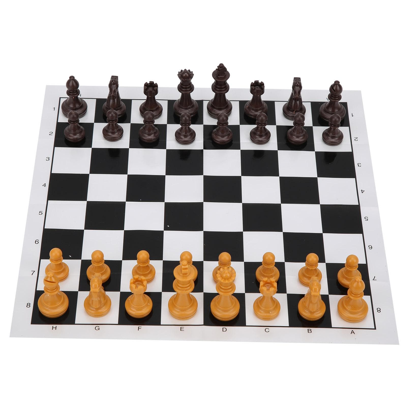 Plastic 2 in 1 International Chess Draughts Set Portable Travel Games Intelligent Toy