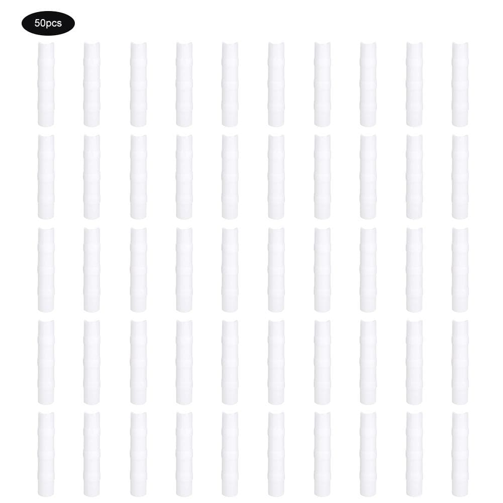 50PCS White Greenhouse Frame Pipe Tube and Film Clip Clamp Connector Kit Garden Tool8.5cm 8.5cm / 3.35in