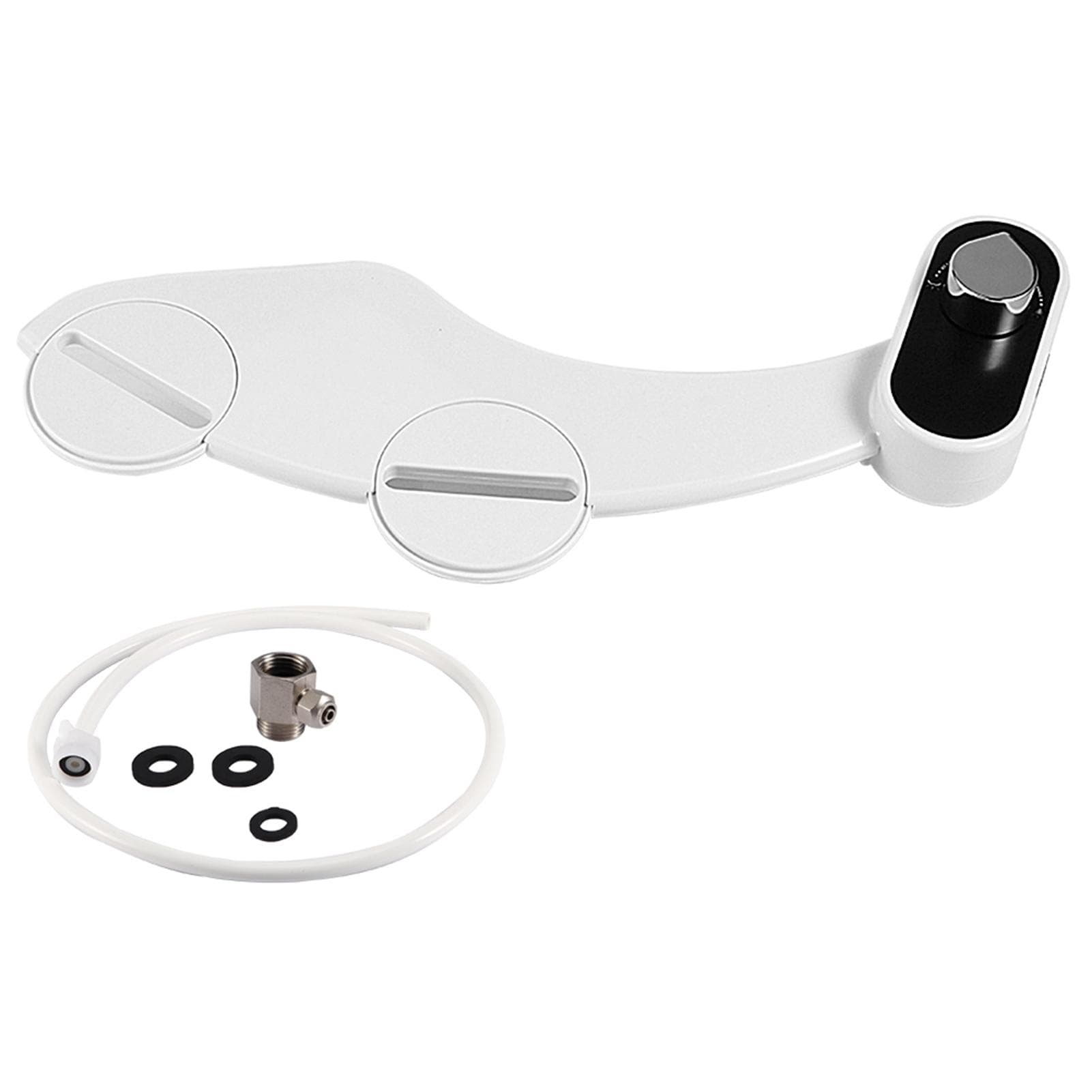 Dual Nozzle Single Cold Water Toilet Bidet Sprayer NonElectric Toilet Attachment for Bathroom(UK
