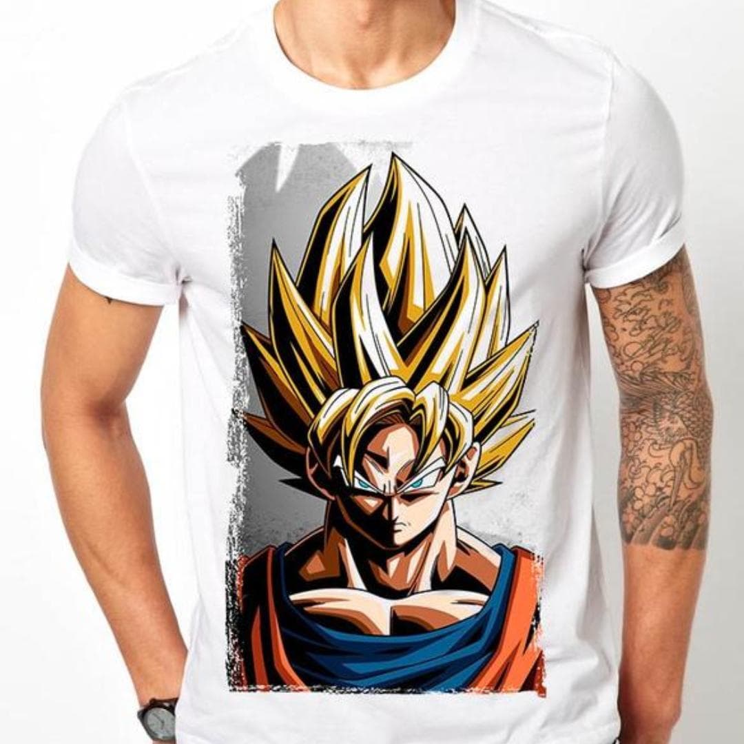Dragonball Z DBZ Goku Printed Fashion T-shirt L